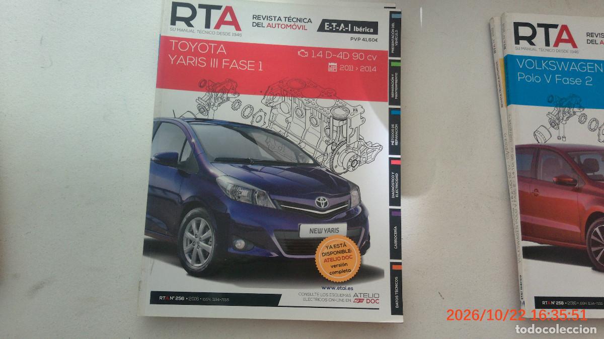 Coches y motocicletas: REVISTA TECNICA AUTOMOVIL RTA 256 TOYOTA YARIS III FASE I