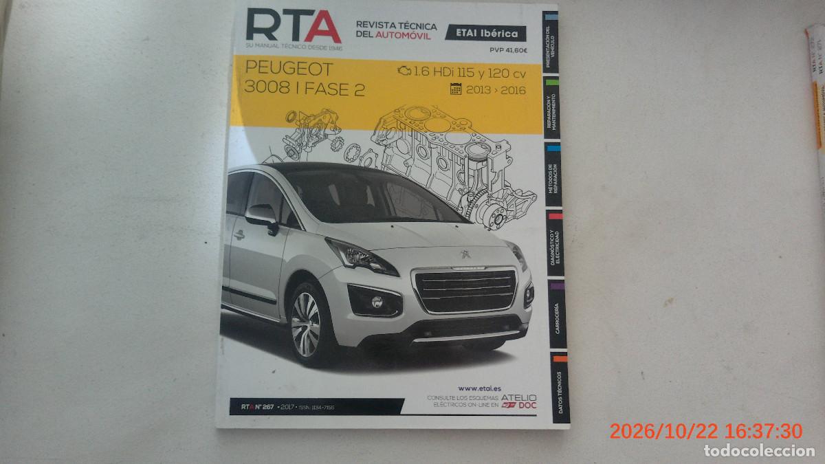 Coches y motocicletas: REVISTA TECNICA AUTOMOVIL RTA 267 PEUGEOT 3008 I FASE 2 HDI