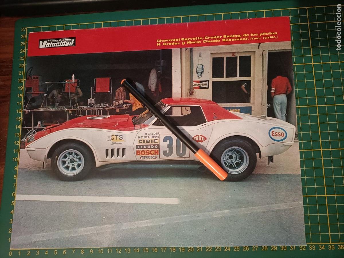 Coches y motocicletas: H. GREDER Y MARIE CLAUDE BEAUMONT, GREDER RACING. CHEVROLET CORVETTE. P&Oacute;STER. 1973