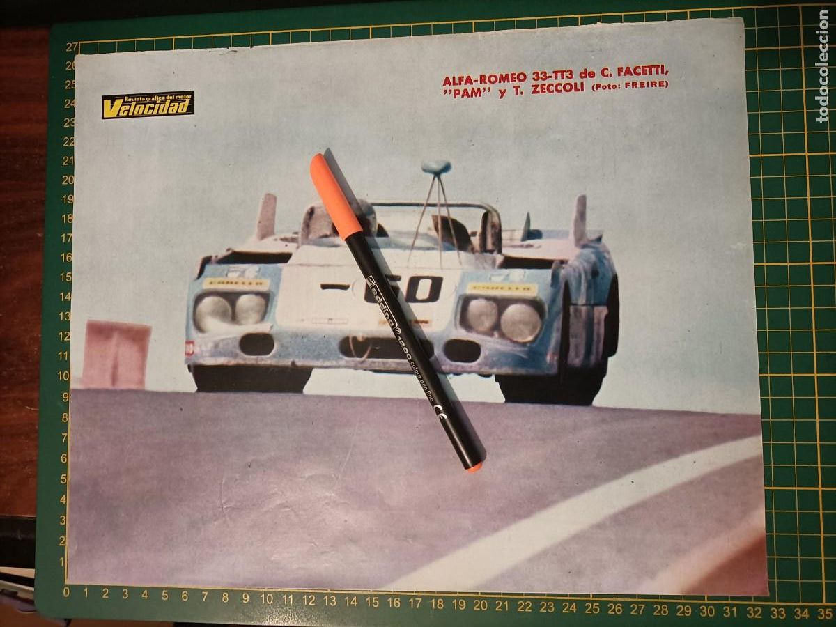 Coches y motocicletas: C. FACETTI, &rdquo;PAM&rdquo; Y T. ZECCOLI. ALFA ROMEO 33-TT3. LE MANS. P&Oacute;STER. 1973