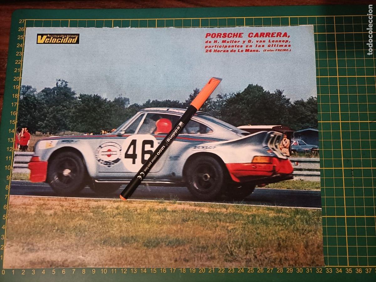 Coches y motocicletas: H. MULLER Y G. VAN LENNEP. PORSCHE CARRERA. LE MANS. P&Oacute;STER. 1973