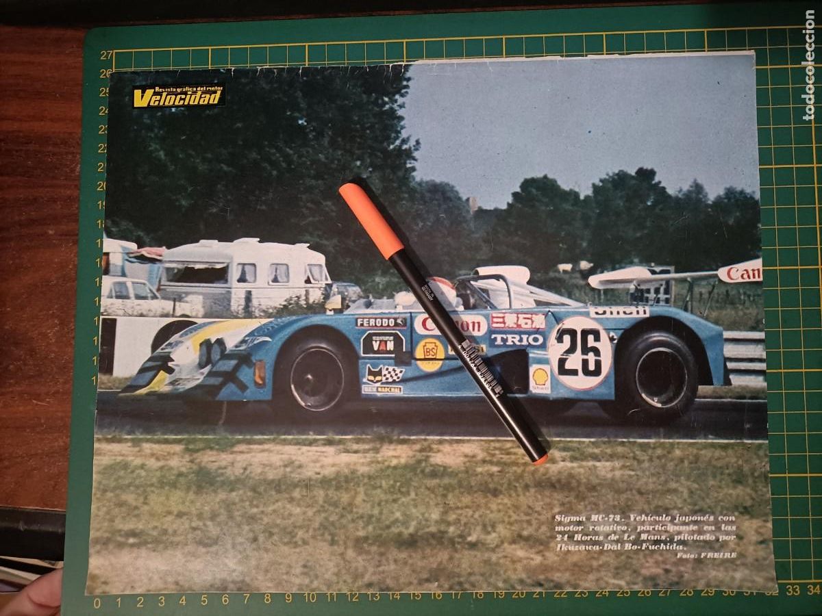 Coches y motocicletas: T. IKUZAWA, DAL BO, FUCHIDA. SIGMA SC-73. LE MANS. P&Oacute;STER. 1973