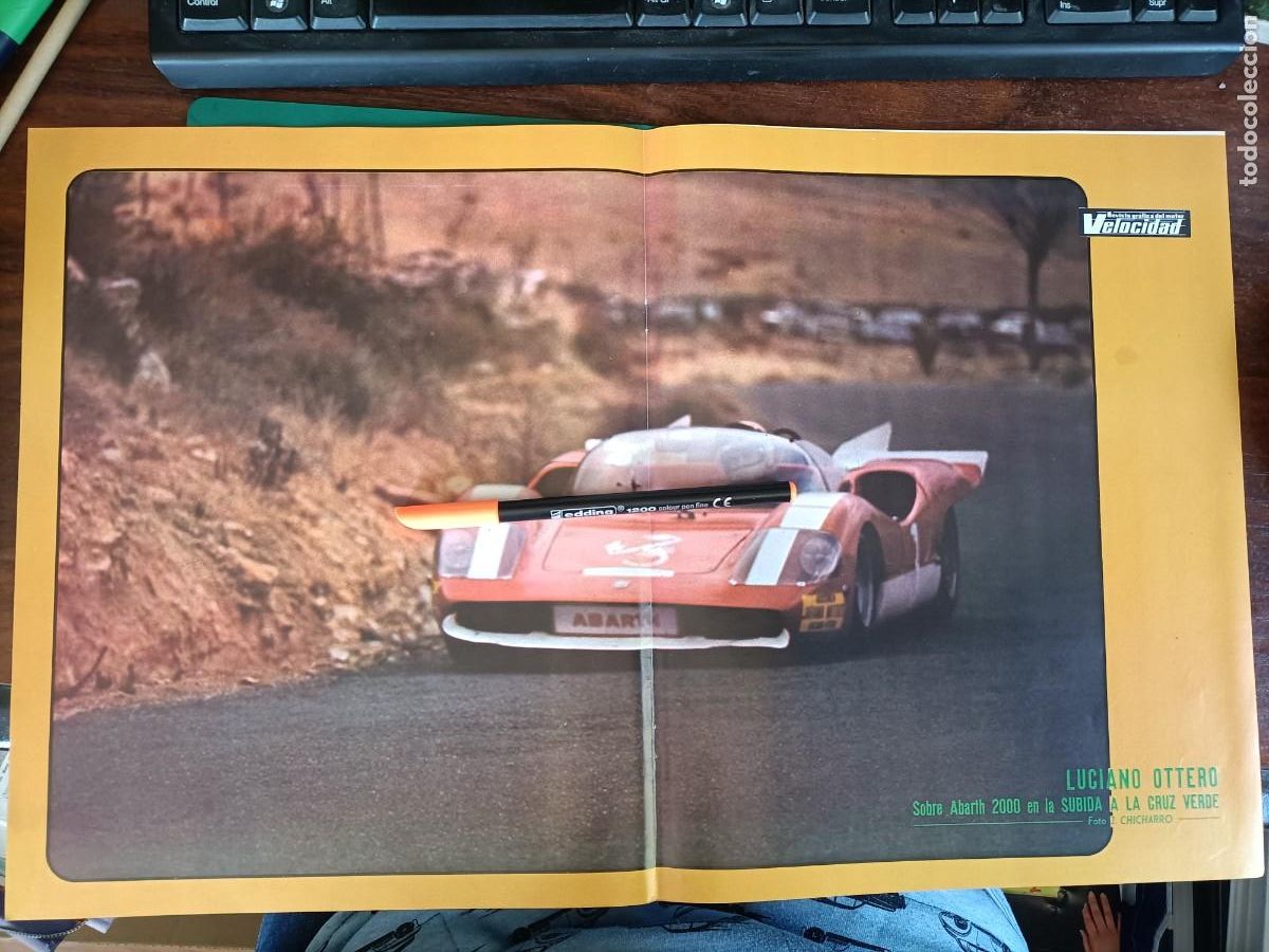 Coches y motocicletas: LUCIANO OTTERO. ABARTH 2000. SUBIDA A LA CRUZ VERDE. P&Oacute;STER.