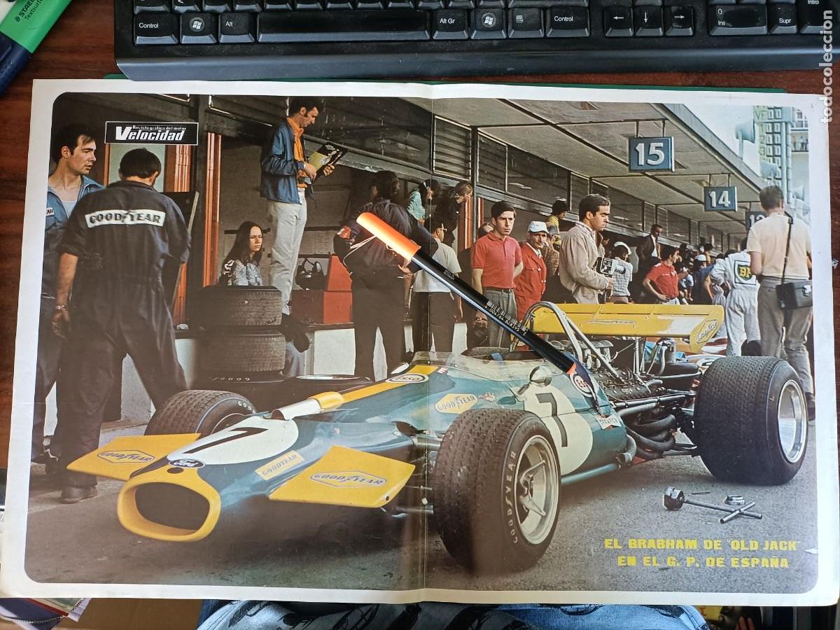 Coches y motocicletas: EL BRABHAM DE &rdquo;OLD JACK&rdquo; EN EL G.P. DE ESPA&Ntilde;A. - P&Oacute;STER.