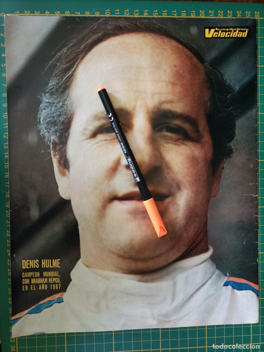 Coches y motocicletas: DENIS HULME. CAMPE&Oacute;N MUNDIAL CON BRABHAM REPCO EN 1967. P&Oacute;STER