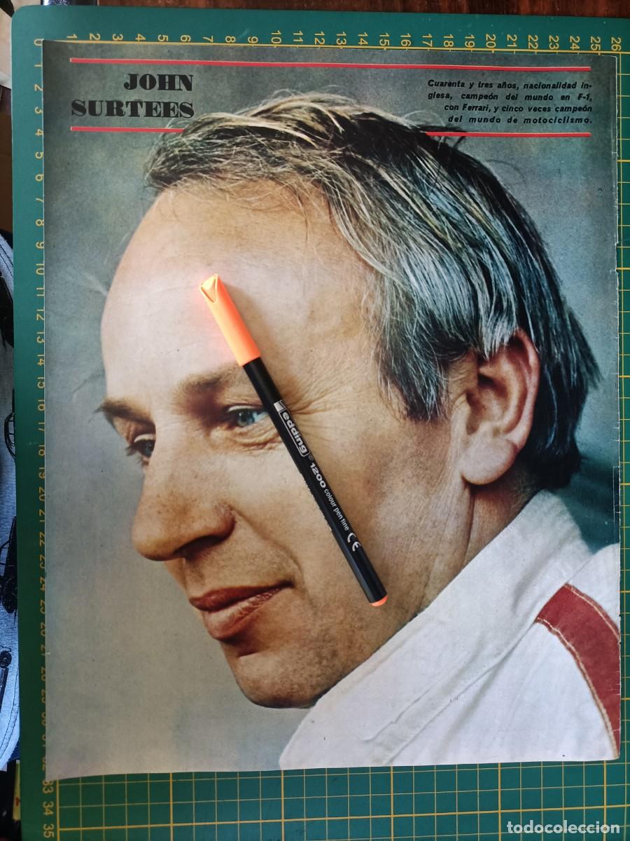 Coches y motocicletas: JOHN SURTEES. CAMPE&Oacute;N DEL MUNDO CON FERRARI EN F1 - P&Oacute;STER
