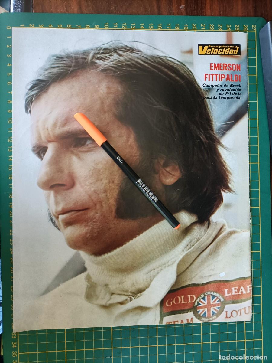 Coches y motocicletas: EMERSON FITTIPALDI. CAMPE&Oacute;N DE BRASIL Y REVELACI&Oacute;N DE LA F1 - P&Oacute;STER