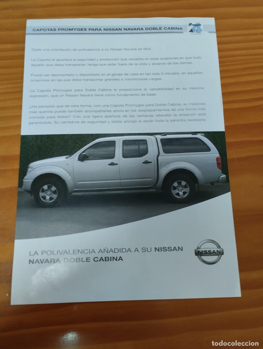 Coches y motocicletas: Hoja catalogo capotas Promyges para Nissan Navara