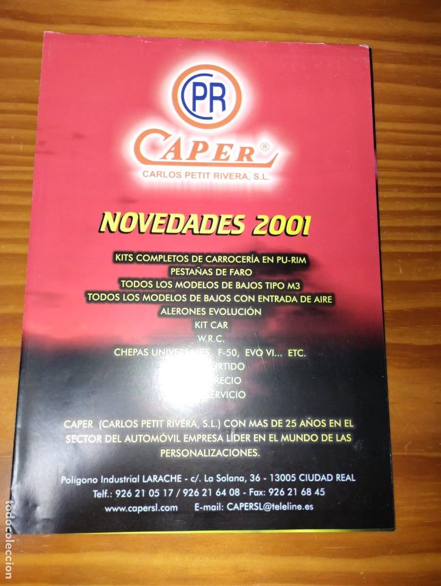 Coches y motocicletas: Catalogo y tarifa 2001 productos Caper