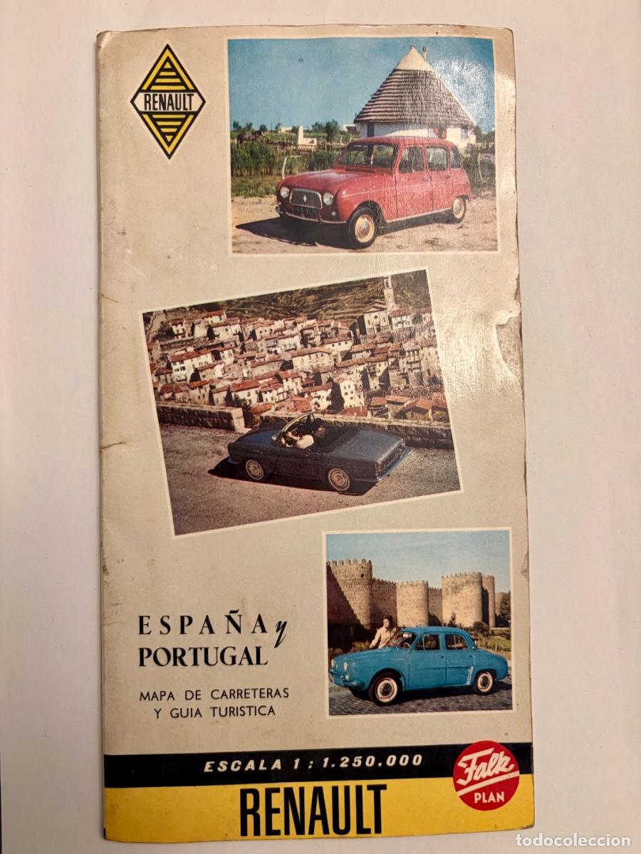 Automobili e Motociclette: GUIA RENAULT - MAPA DE CARRETERAS Y GUIA TURISTICA DE ESPA&Ntilde;A PORTUGAL- ANTIGUO - INFORMACION RENAULT