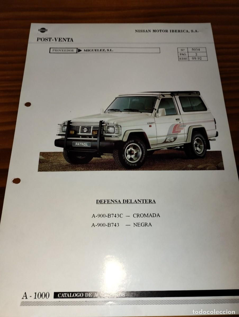Coches y motocicletas: Lote 17 hojas accesorios Nissan prove&iuml;dor Miguelez