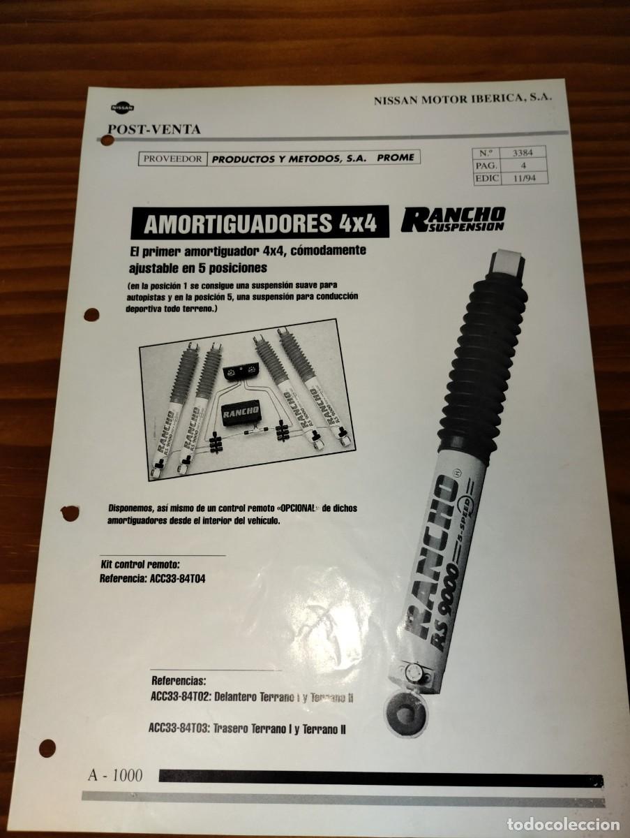 Coches y motocicletas: 2 hojas info Amortiguadores 4x4 Rancho