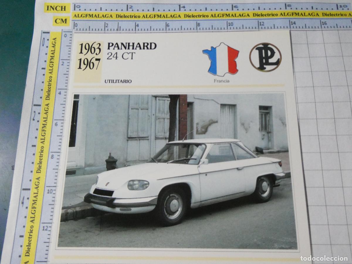 Coches y motocicletas: TARJETA FICHA T&Eacute;CNICA COCHES COLECCI&Oacute;N PLANETA AGOSTINI FRANCIA 1963 PANHARD 24 CT 1558