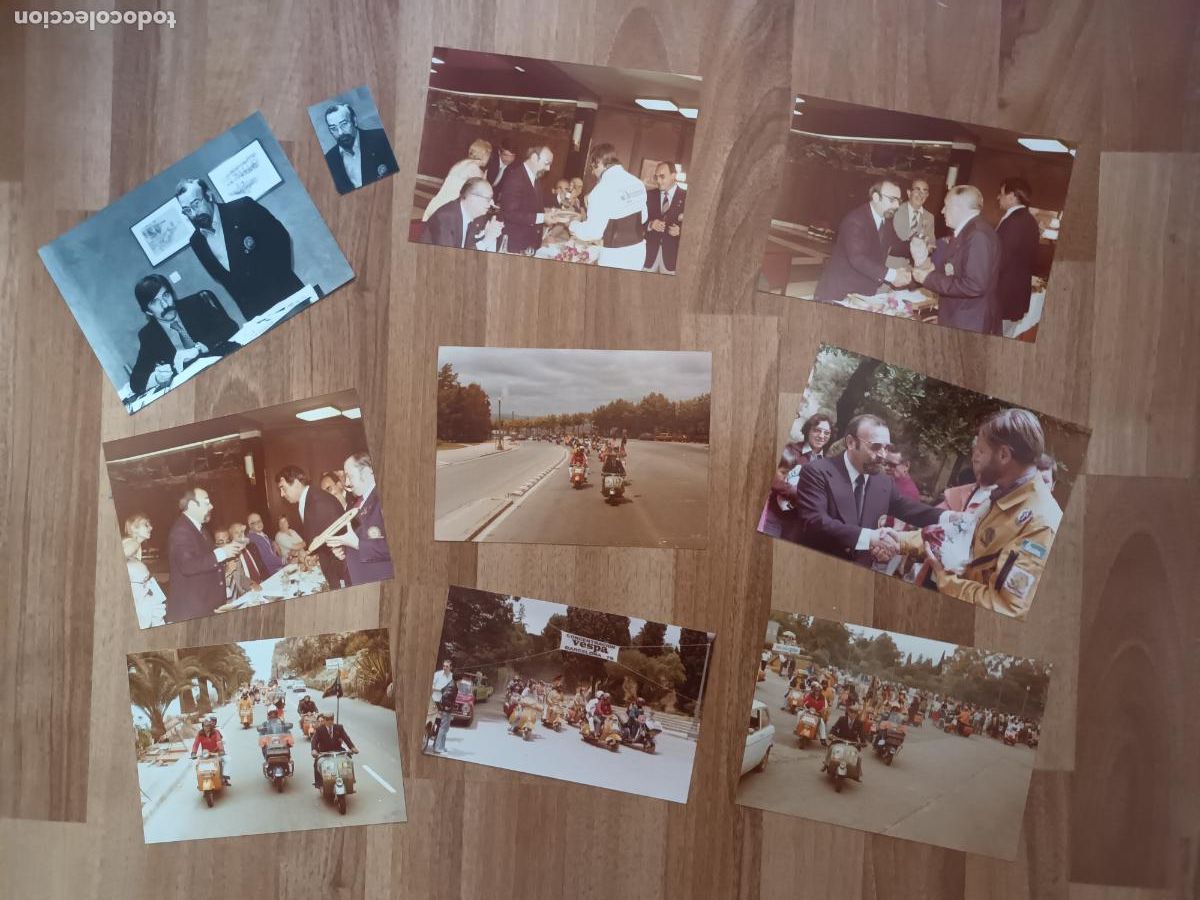 Coches y motocicletas: LOTE FOTOGRAF&Iacute;AS MOTO VESPA. CONCENTRACI&Oacute;N VESPA BARCELONA 1978. EUROVESPA. Sr Mateu