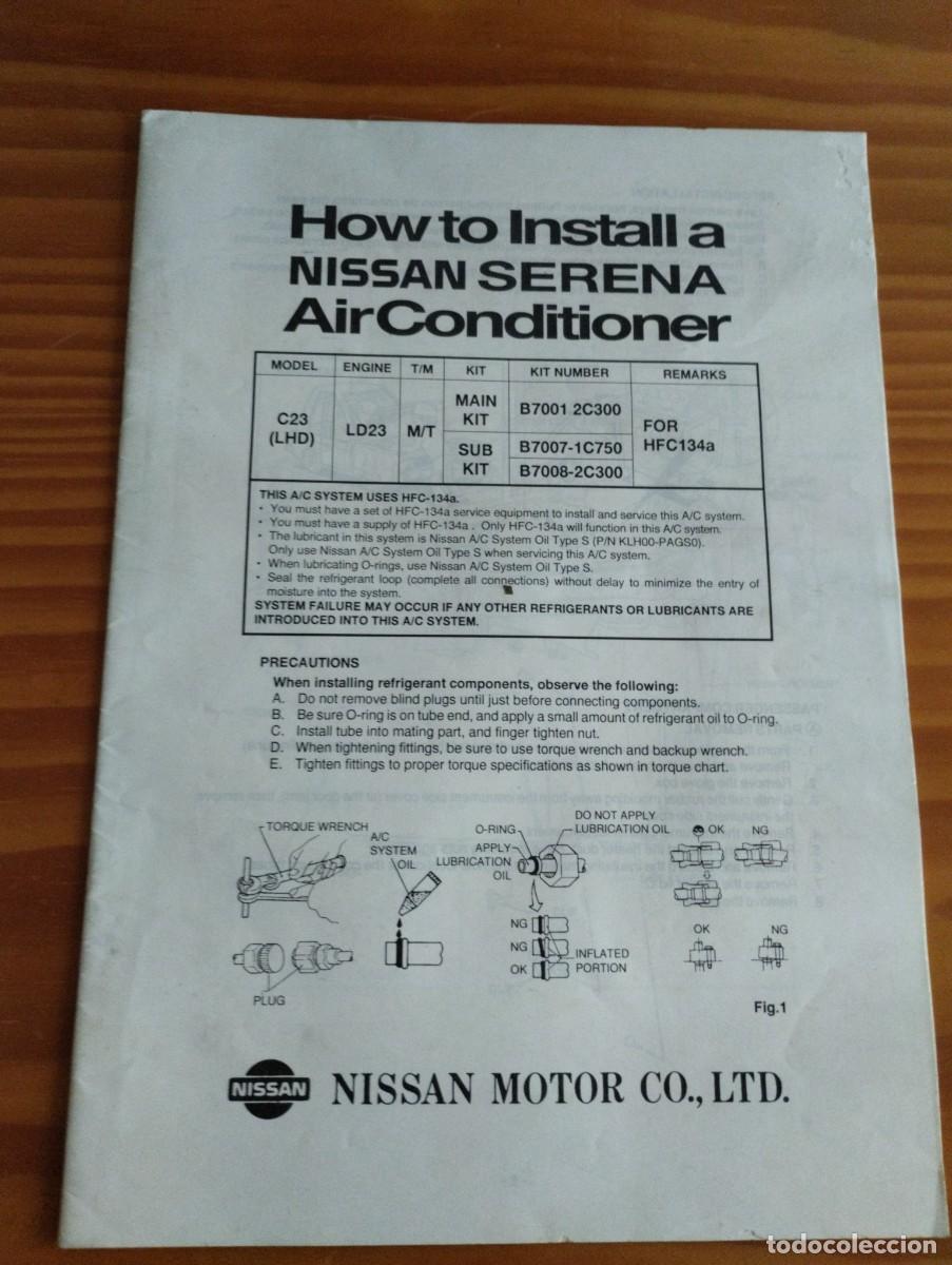 Coches y motocicletas: Manual Montaje a/c Nissan Serena LD23