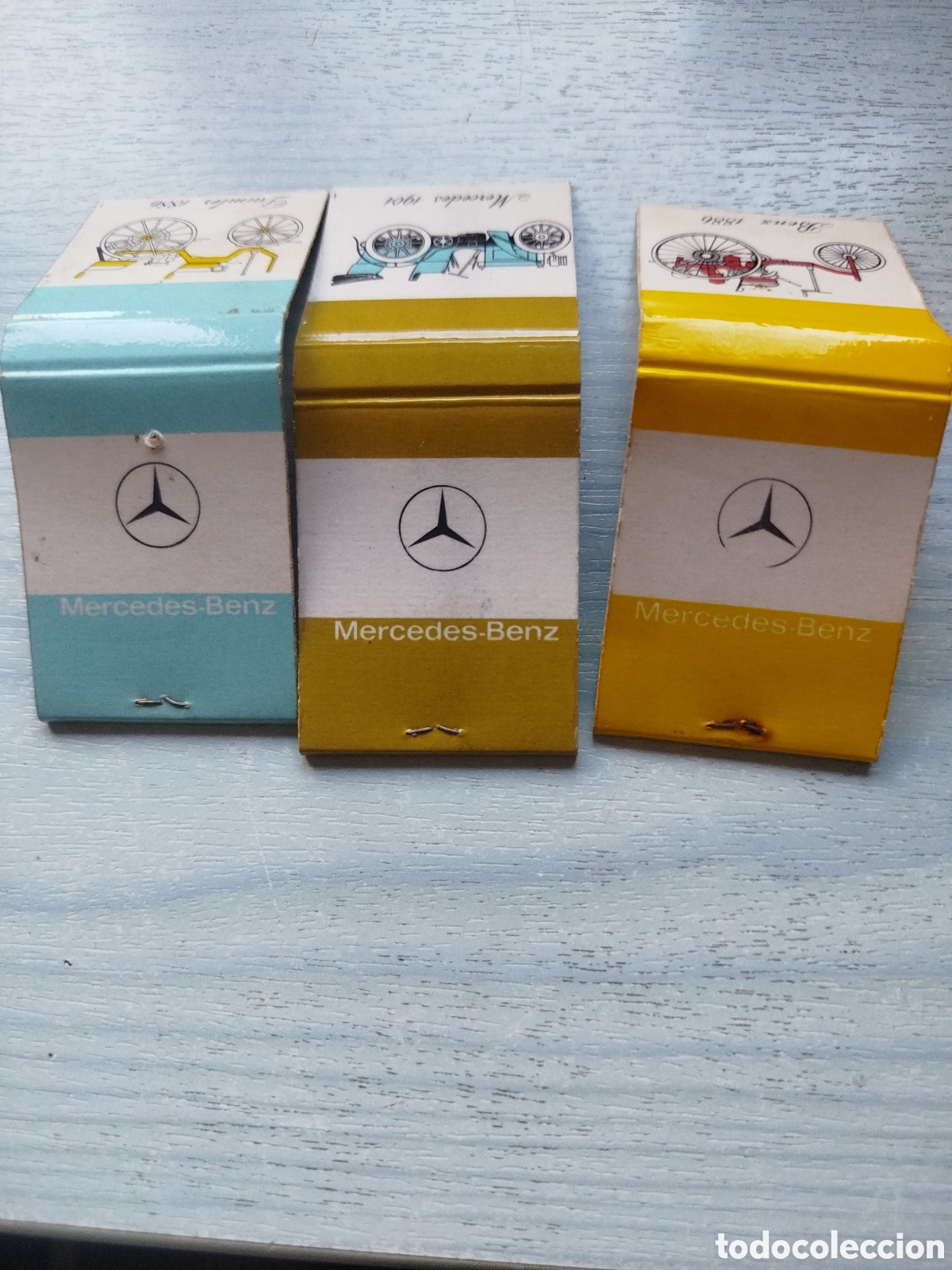 Coches y motocicletas: Cerillas motor mercedes Benz 3 cajas