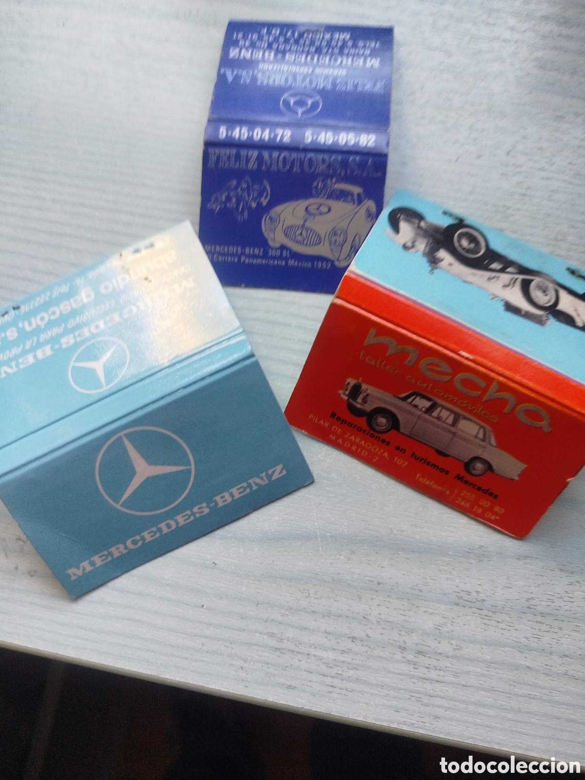 Coches y motocicletas: Cerillas motor mercedes Benz.3 cajas