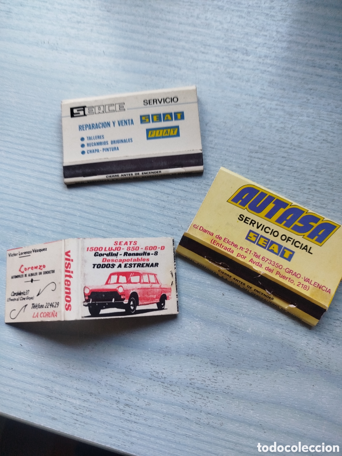 Coches y motocicletas: Cerillas motor Seat 3 cajas
