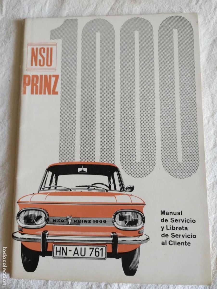 Coches y motocicletas: MANUAL DE SERVICIO NSU PRINZ 1000