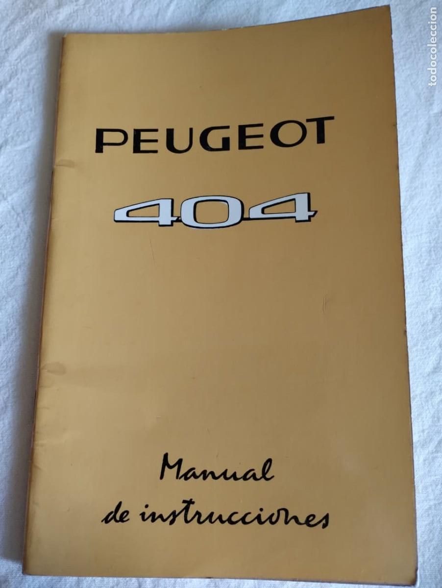 Coches y motocicletas: MANUAL DE INSTRUCCIONES PEUGEOT 404 1966