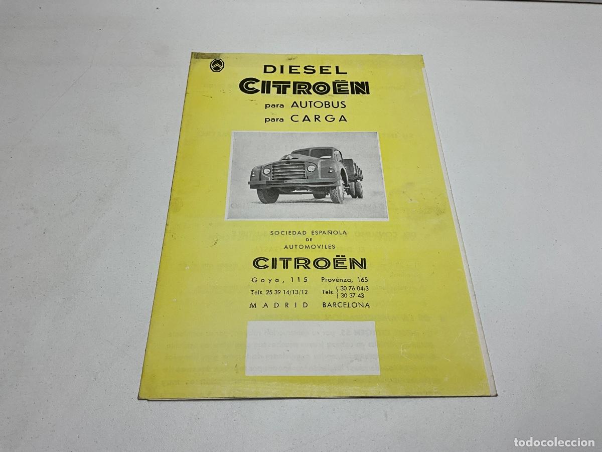 Coches y motocicletas: CAT&Aacute;LOGO - FOLLETO ORIGINAL - CITROEN DIESEL PARA AUTOBUS Y PARA CARGA - CATALOGO EN ESPA&Ntilde;OL