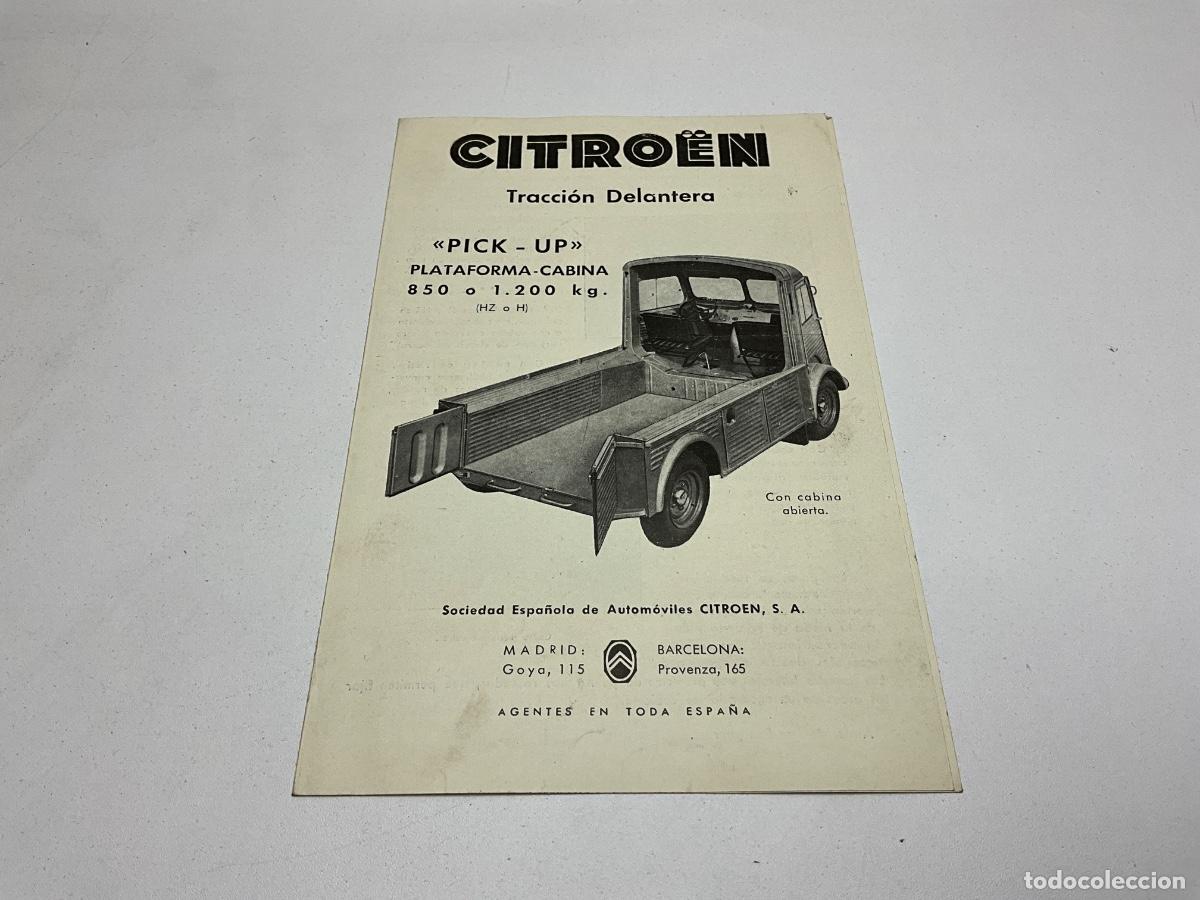 Coches y motocicletas: CAT&Aacute;LOGO - FOLLETO ORIGINAL - CITROEN TRACCION DELANTERA PICK-UP - CATALOGO EN ESPA&Ntilde;OL
