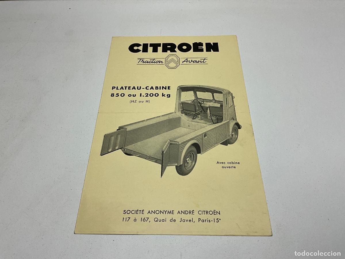 Coches y motocicletas: CAT&Aacute;LOGO - FOLLETO ORIGINAL - CITROEN PLATEAU - CABINE PICK-UP - CATALOGO EN FRANCES