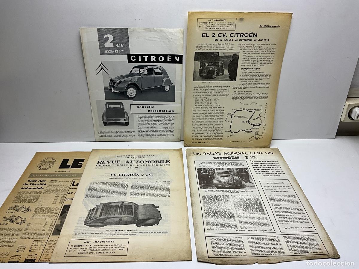 Coches y motocicletas: REVISTA - FOLLETO - DIARIO LE CITROEN Y MAS INFORMACI&Oacute;N DE 2 CV - TEXTO EN FRANC&Eacute;S Y ESPA&Ntilde;OL
