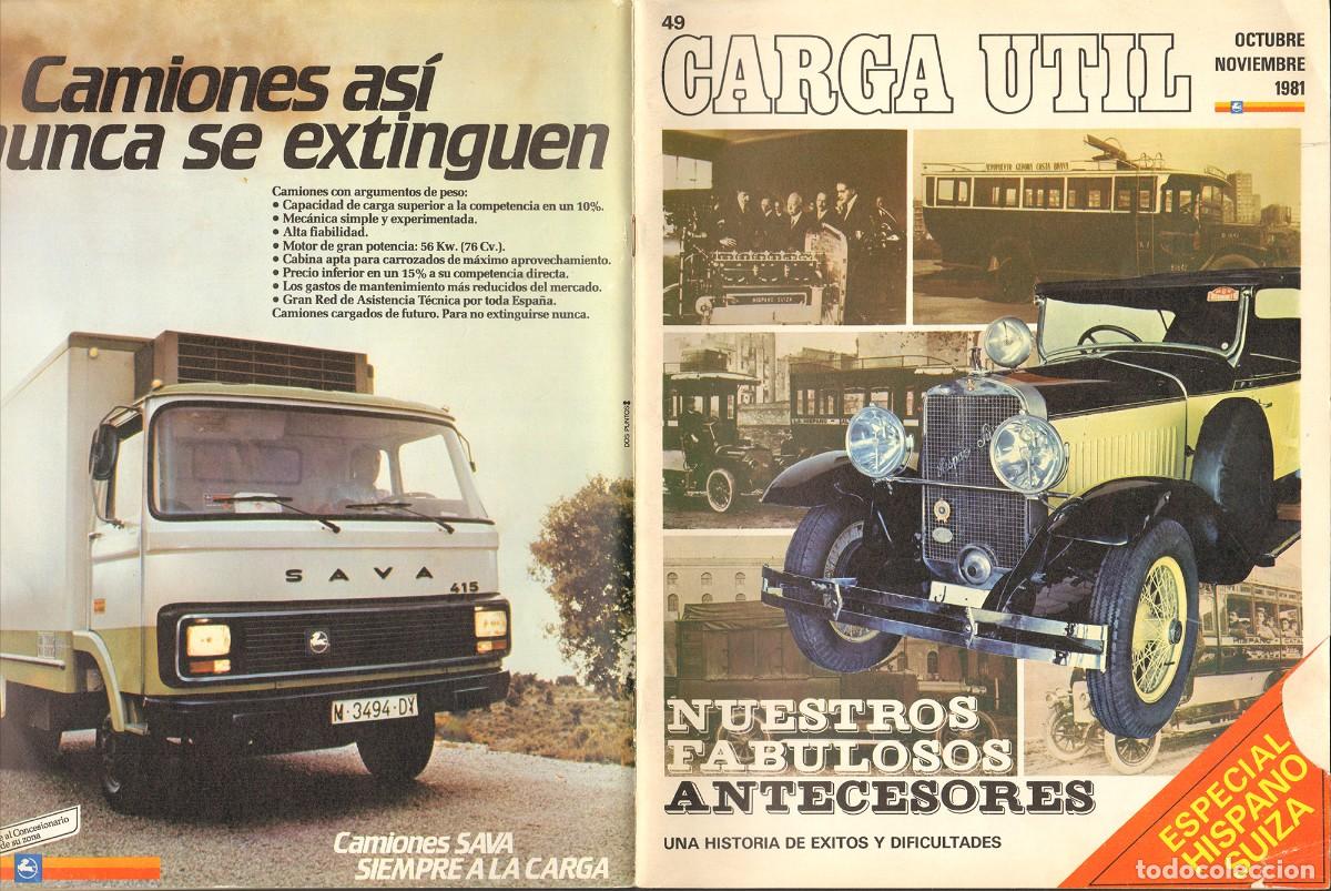 Coches y motocicletas: Hispano-Suiza Especial Carga Util No. 49 Octubre 1981 88 p&aacute;ginas en espa&ntilde;ol toda la historia