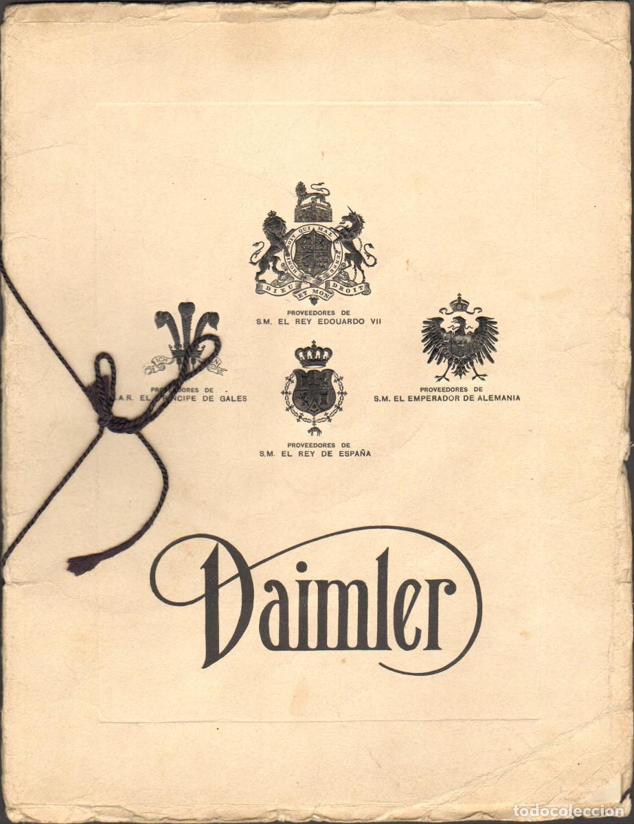 Coches y motocicletas: Daimler Coventry cat&aacute;logo de lujo 1909 32 p&aacute;ginas en espa&ntilde;ol todos modelos y carrocer&iacute;as ORIGINAL
