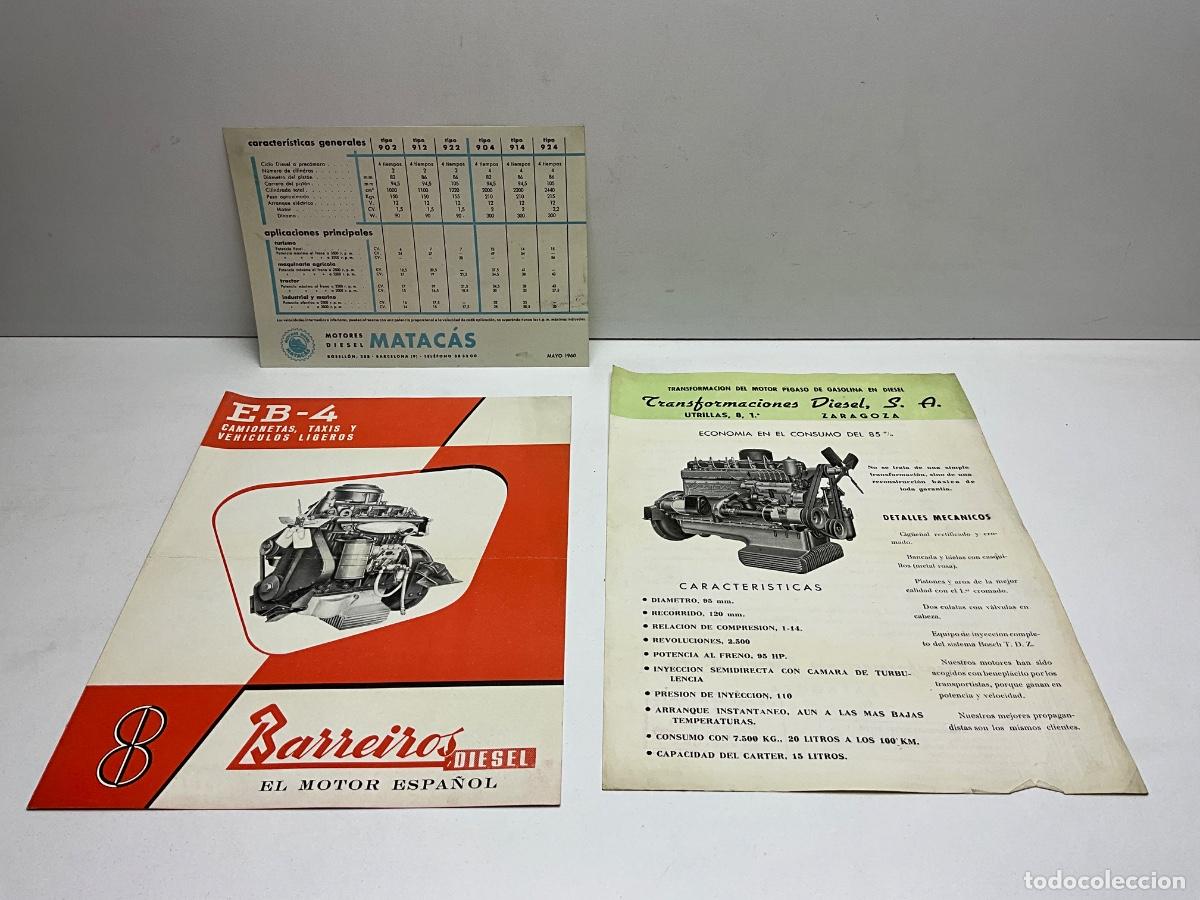 Coches y motocicletas: FOLLETO - CATALOGO - MOTORES BARREIROS DI&Eacute;SEL EB-4 -TRANSFORMACIONES DI&Eacute;SEL - TEXTO EN ESPA&Ntilde;OL