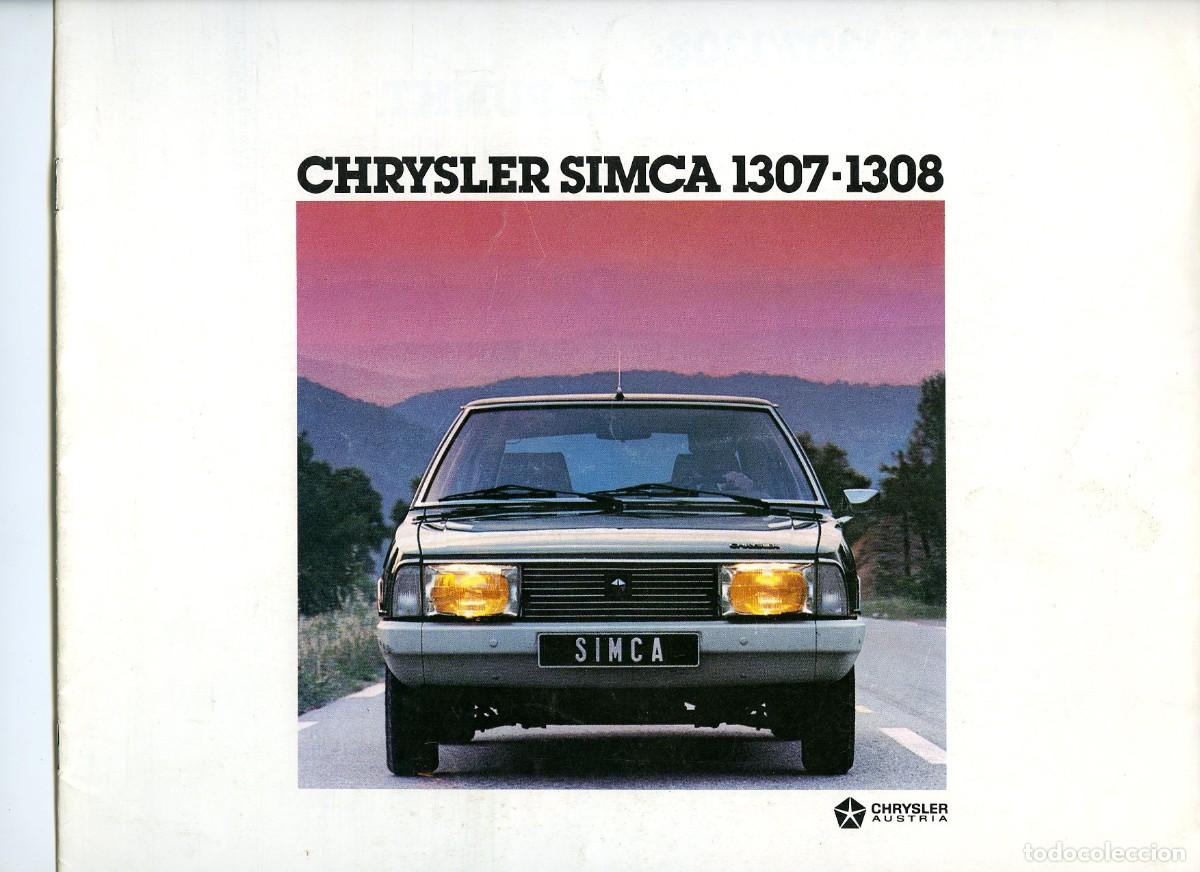Coches y motocicletas: Chrysler Simca 1307 1308 Austria 1977 cat&aacute;logo 16 p&aacute;ginas en alem&aacute;n modelos GT GLS, S tama&ntilde;o 28x28cm