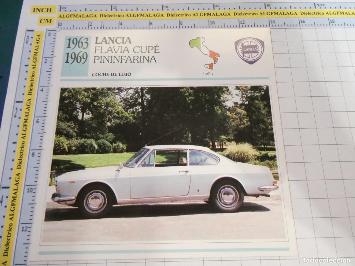Coches y motocicletas: TARJETA FICHA T&Eacute;CNICA COCHES COLECCI&Oacute;N PLANETA AGOSTINI ITALIA 1963 LANCIA FLAVIA PININFARINA 1573
