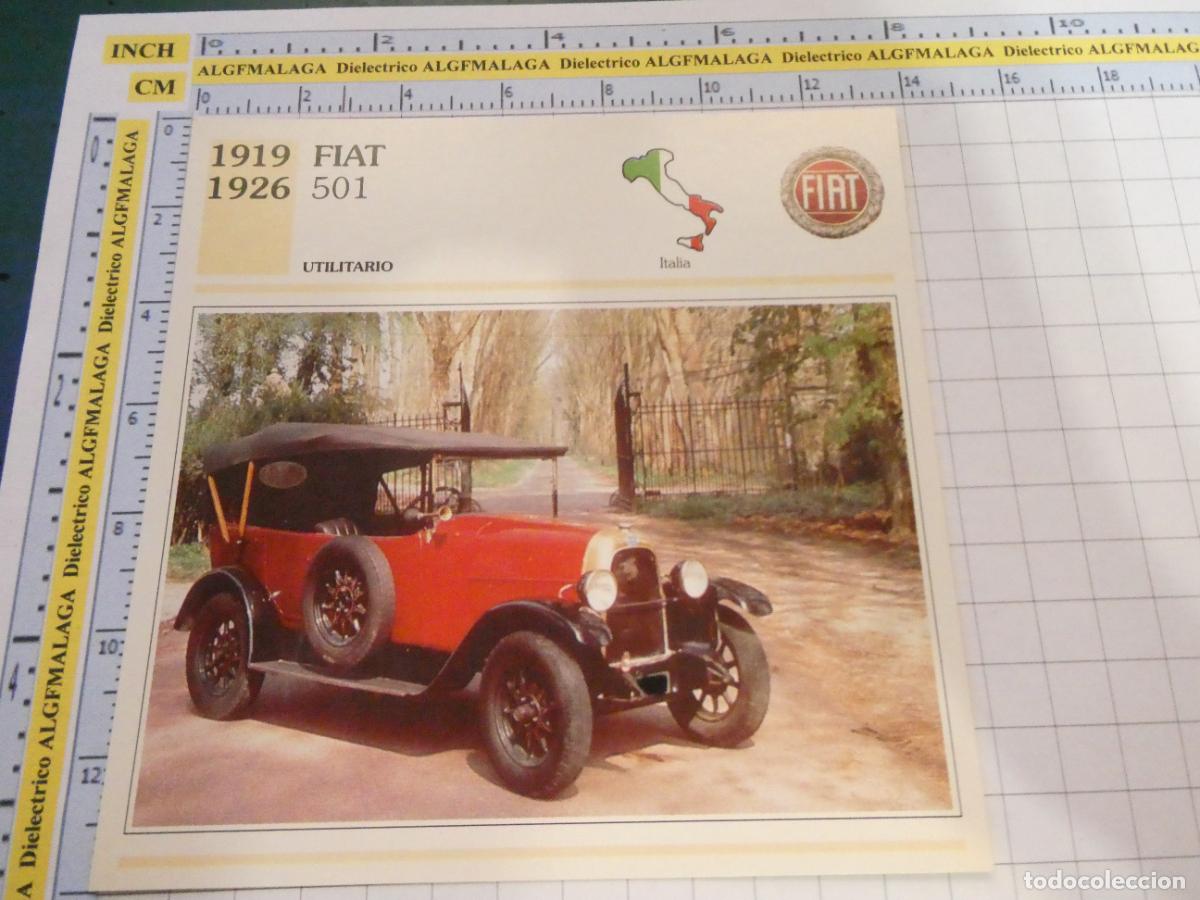 Coches y motocicletas: TARJETA FICHA T&Eacute;CNICA COCHES COLECCI&Oacute;N PLANETA AGOSTINI ITALIA 1919 FIAT 501 1578