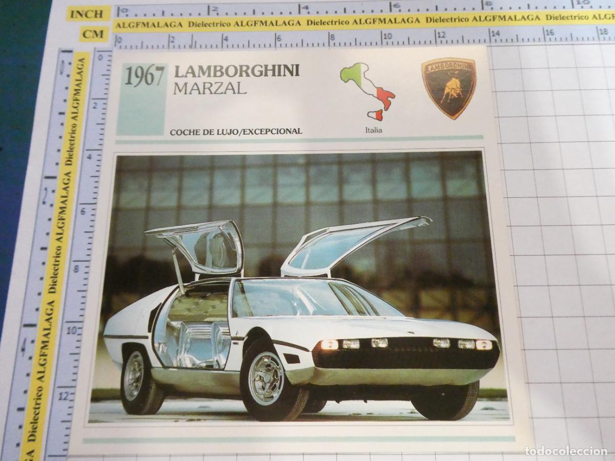 Coches y motocicletas: TARJETA FICHA T&Eacute;CNICA COCHES COLECCI&Oacute;N PLANETA AGOSTINI ITALIA 1967 LAMBORGHINI MARZAL 1582