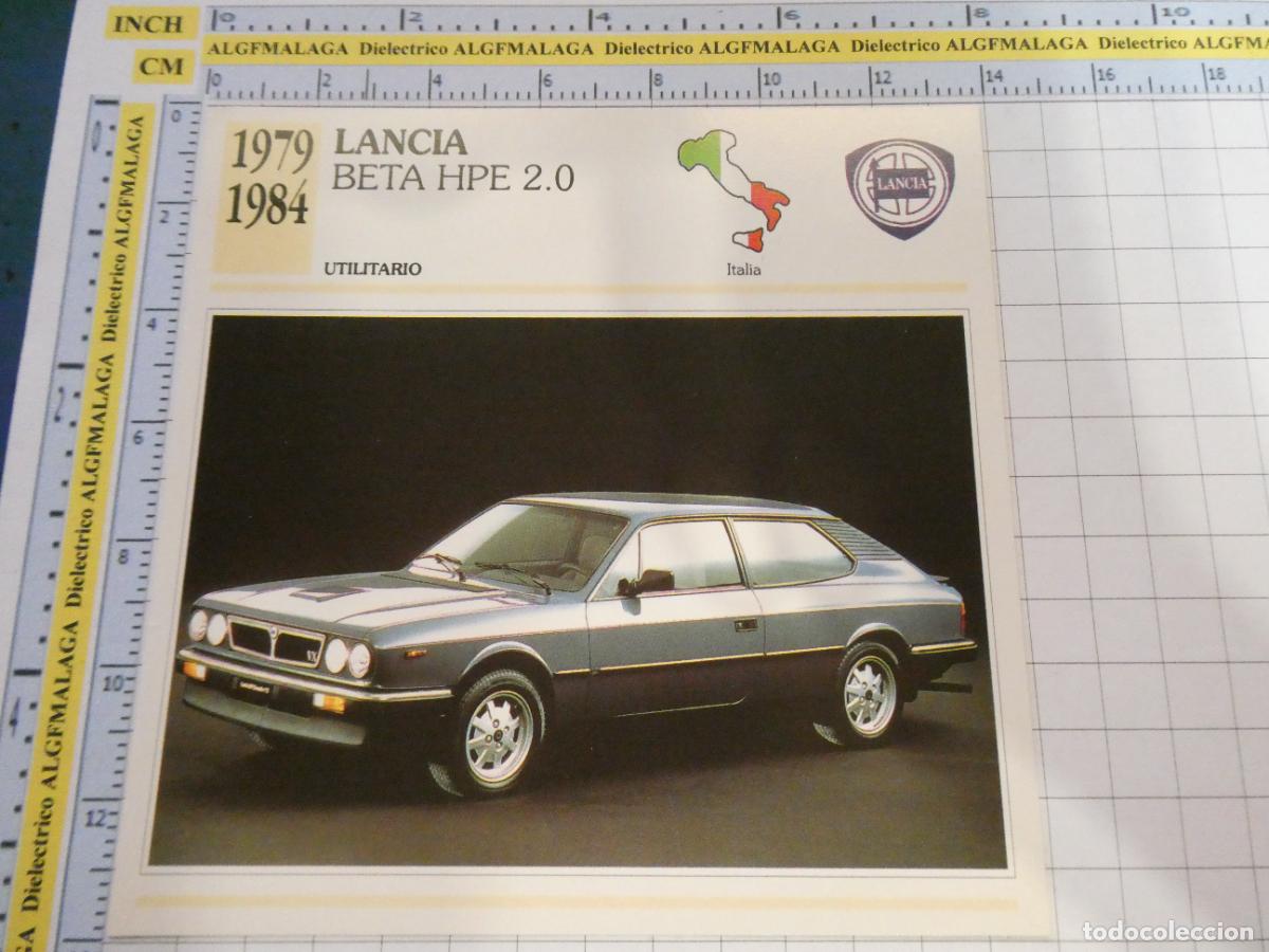 Coches y motocicletas: TARJETA FICHA T&Eacute;CNICA COCHES COLECCI&Oacute;N PLANETA AGOSTINI ITALIA 1979 LANCIA BETA HPE 2.0 1588