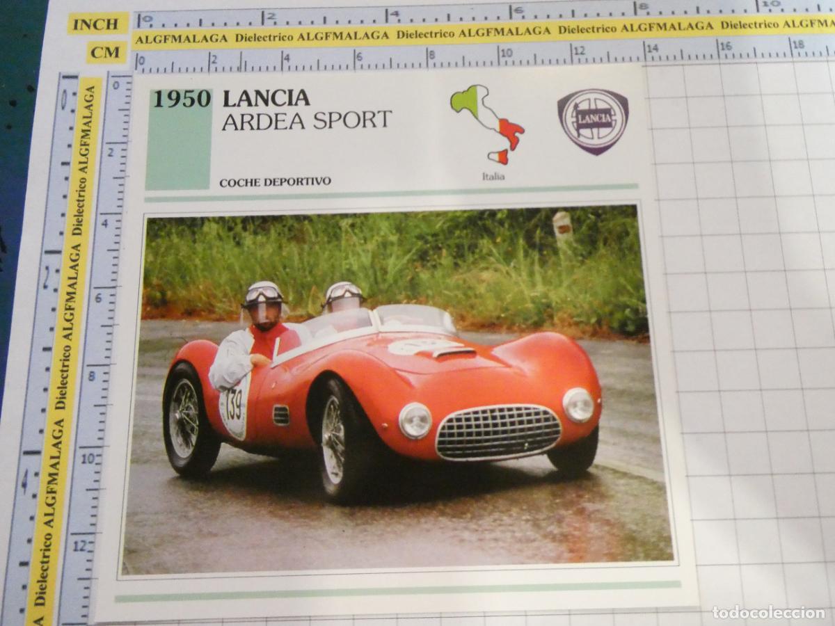 Coches y motocicletas: TARJETA FICHA T&Eacute;CNICA COCHES COLECCI&Oacute;N PLANETA AGOSTINI ITALIA 1950 LANCIA ARDEA SPORT. 1595