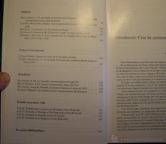 Cat&aacute;logos y libros de monedas: Acta Numism&aacute;tica n&ordm; 19, a&ntilde;o 1989. - Foto 3
