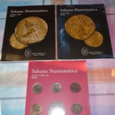 Catálogos y Libros de Monedas: LOTE 3 CATÁLOGOS SUBASTAS NUMISMÁTICAS HERRERO. AÑOS 2004 Y 2005