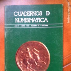 Catálogos e Livros de Moedas: CATALOGO CUADERNOS DE NUNISMATICA N,23 ABRIL DE 1980. Lote 131614734