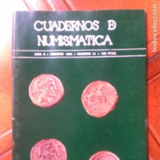 Catálogos e Livros de Moedas: CATALOGO CUADERNOS DE NUNISMATICA N,21 DE 1980. Lote 232575550