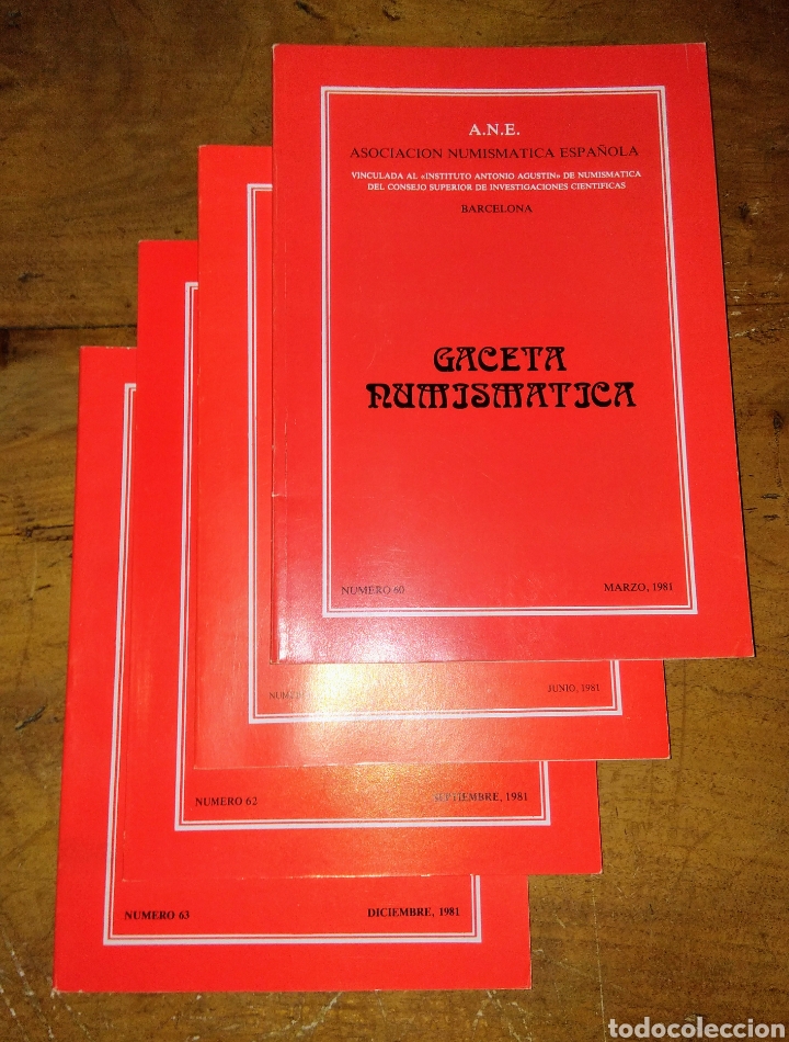 Cat&aacute;logos y libros de monedas: ANE 4 libros Gaceta Numism&aacute;tica del 1981 - Foto 1