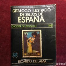 Catálogos y Libros de Monedas: CATALOGO DE SELLOS DE BOLSILLO ESPAÑA AÑO 1981 - RICARDO DE LAMA