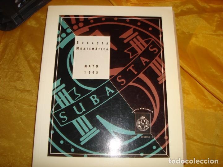 Cat&aacute;logos y libros de monedas: SUBASTA NUMISMATICA.  MAYO 1992 - Foto 1