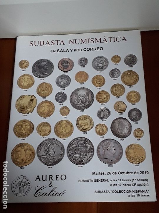 Cat&aacute;logos y libros de monedas: CATALOGO SUBASTA AUREO. OCTUBRE 2010 - Foto 1