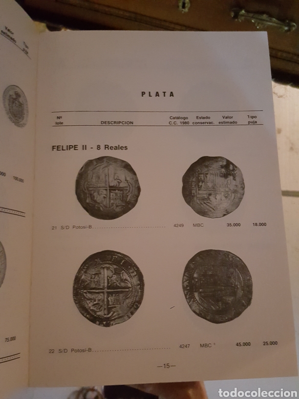 Cat&aacute;logos y libros de monedas: SUBASTA POSTAL. SUBASTAS NUMISM&Aacute;TICAS. 1980 - Foto 2