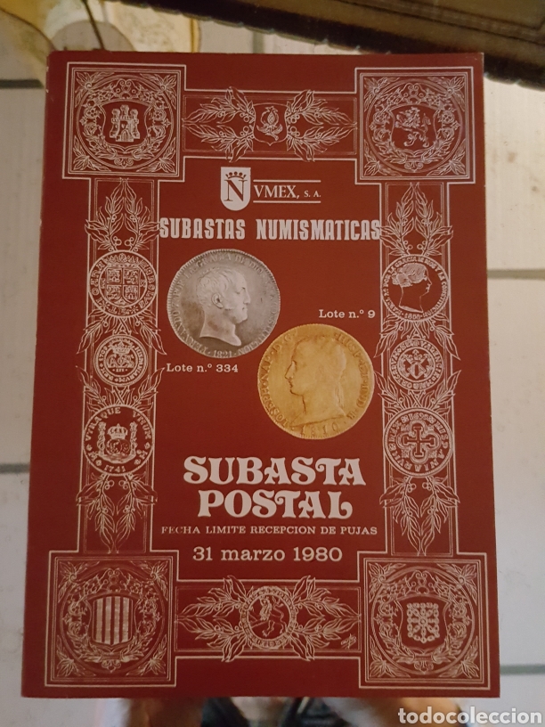 Cat&aacute;logos y libros de monedas: SUBASTA POSTAL. SUBASTAS NUMISM&Aacute;TICAS. 1980 - Foto 1