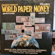 Catalogues et Livres de Monnaies: CATALOGO BILLETES WORLD PAPER MONEY SIGLO IXX A 1980. Lote 195228903