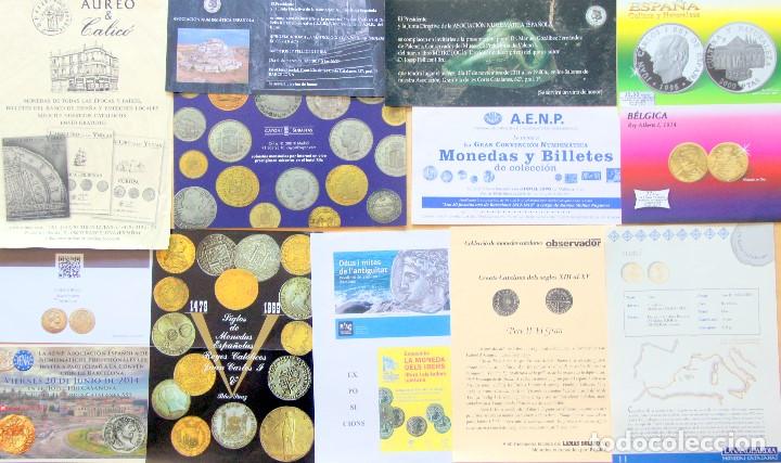 Cat&aacute;logos y libros de monedas: LOTE 12 ANUNCIOS y PROGRAMAS NUMISMATICA - Foto 1