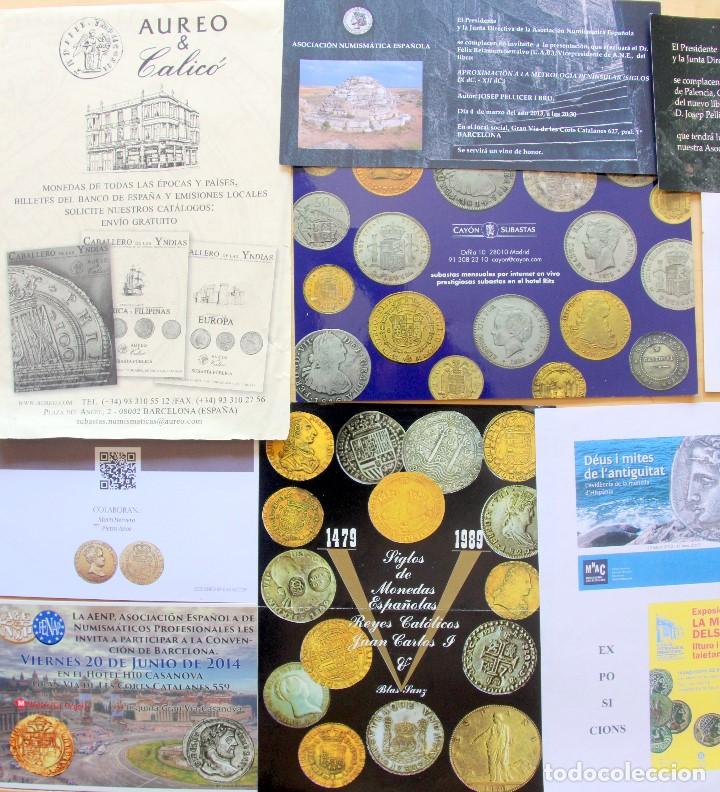 Cat&aacute;logos y libros de monedas: LOTE 12 ANUNCIOS y PROGRAMAS NUMISMATICA - Foto 2